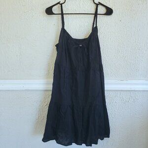Old Navy Tiered Swiss Dot Mini Swing Dress, Black, Women's Small
